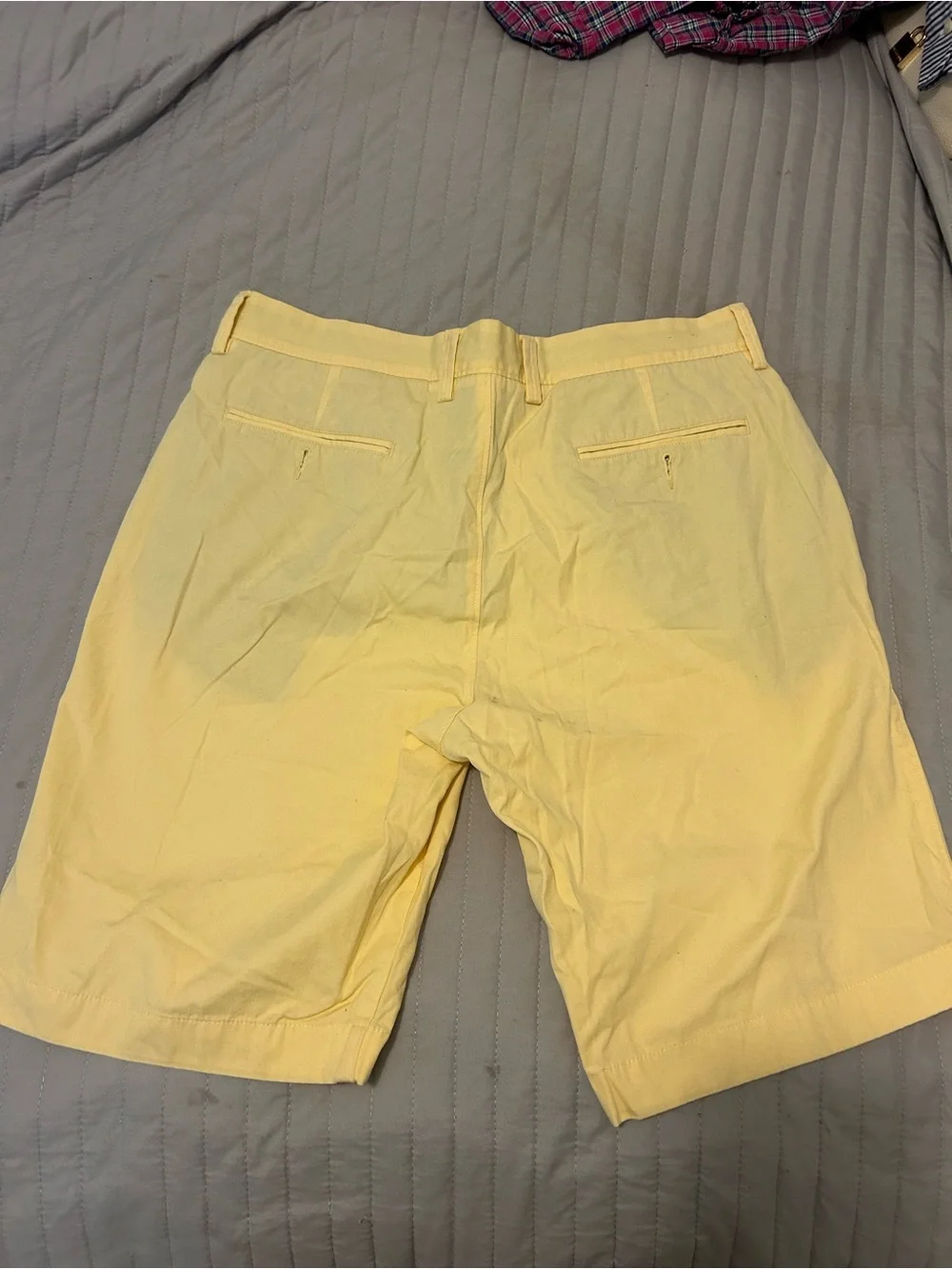 J. Crew Pale Yellow Flat Front Men's Shorts